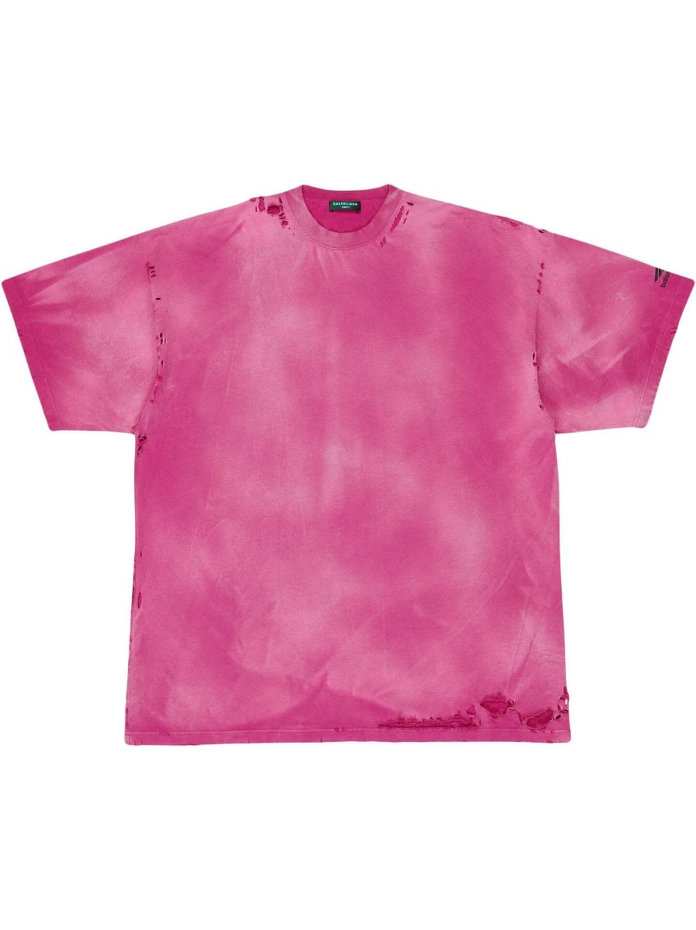 Balenciaga T-shirt met tie-dye print - Roze