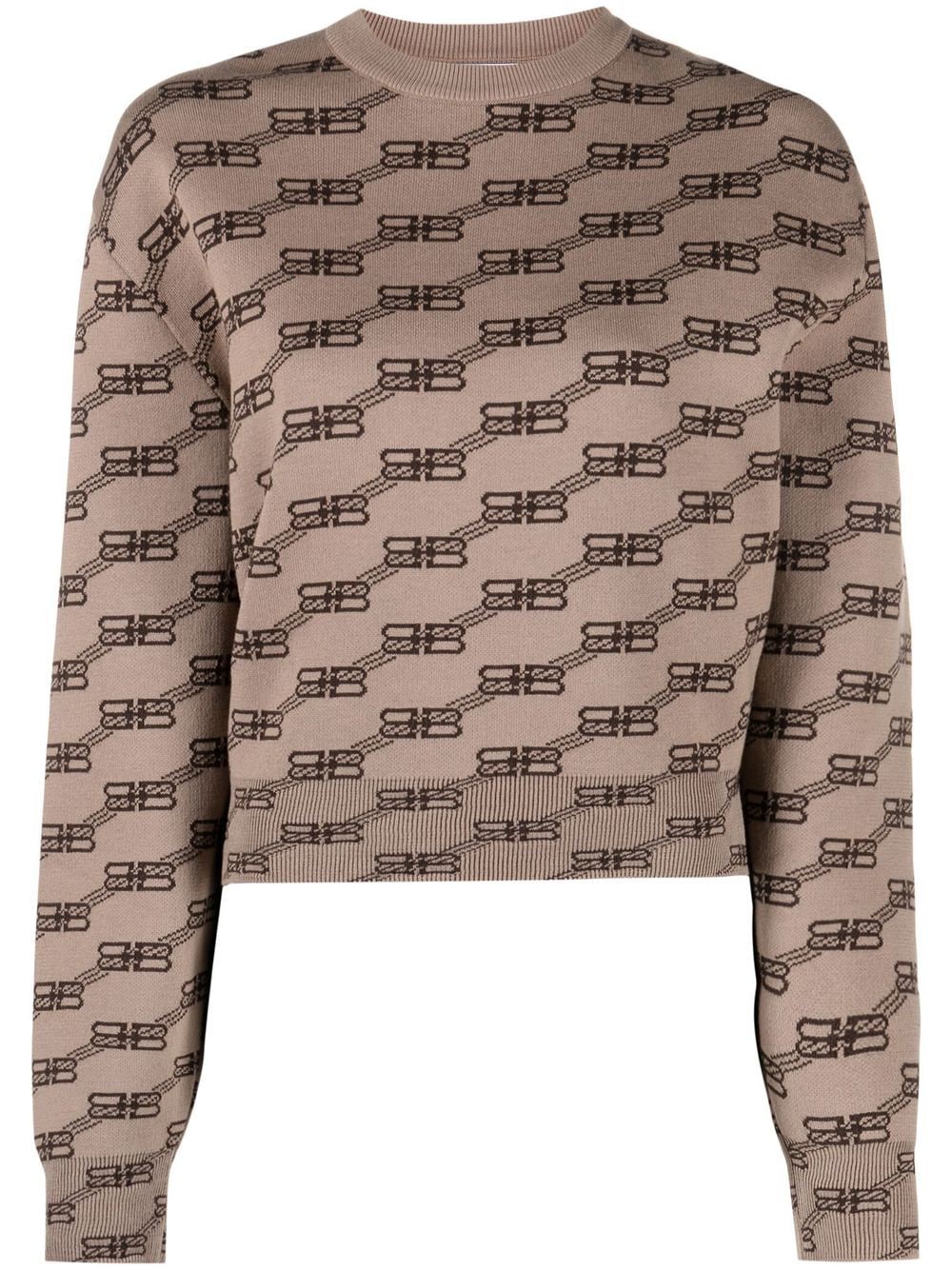 Balenciaga Trui met monogram - Bruin