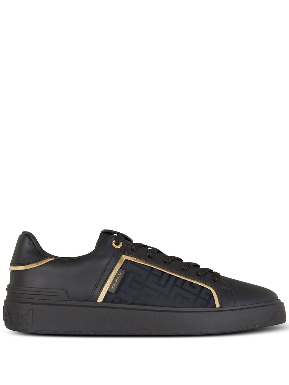 Balmain B-Court leren sneakers - Zwart