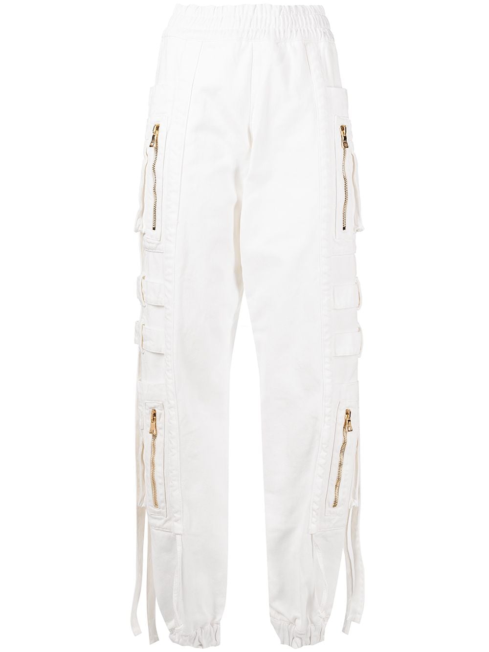 Balmain Broek met toelopende pijpen - Wit