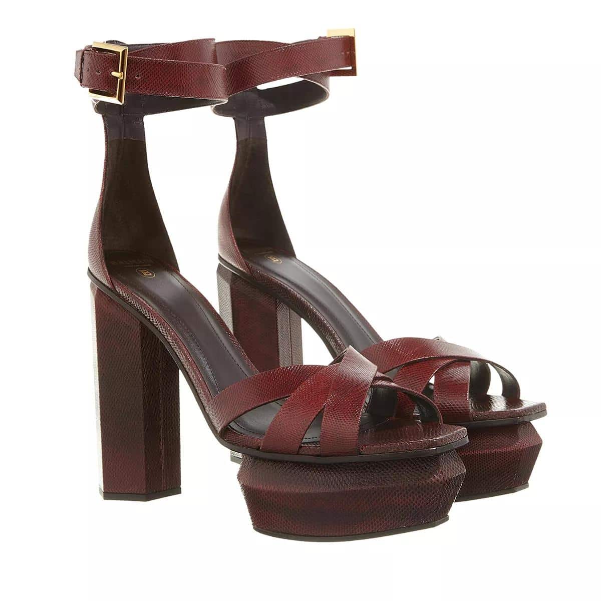 Balmain Sandalen - Ava Karung Platform Sandals Leather in rood