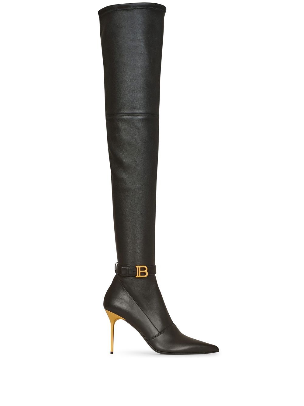 Balmain Stiletto overknee laarzen - Zwart