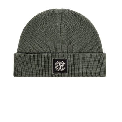 Beanie met logo Stone Island , Green , Heren