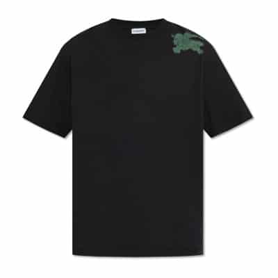 Bedrukt T-shirt Burberry , Black , Heren