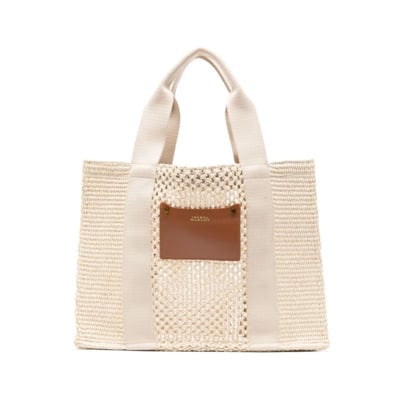 Beige Katoenmix Tote Tas Isabel Marant , Beige , Dames