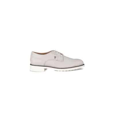 Beige Leren Derby Schoenen Tod's , Beige , Heren