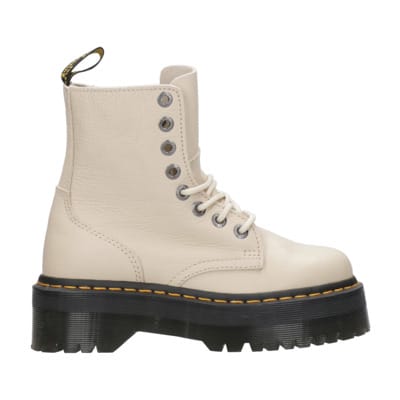 Beige Leren Jadon Amphibian Laarzen Dr. Martens , Beige , Dames