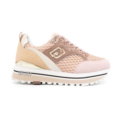 Beige Sneakers met Kleurblok Design Liu Jo , Beige , Dames