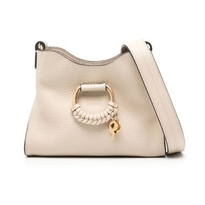 Beige Tas met Ring Hardware en Pebbled Texture See by Chloé , Beige , Dames