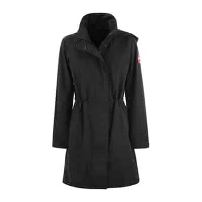 Belcarra Jas - Lang, Verstelbare Mouwen, Trekkoord Taille Canada Goose , Black , Dames