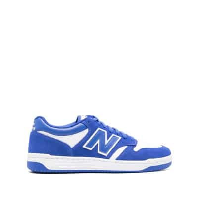 Blauwe Bb480 Sneakers met Logo Patch New Balance , Blue , Heren