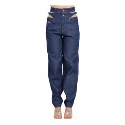 Blauwe Denim Balloon Olivia Mini Jeans Versace Jeans Couture , Blue , Dames