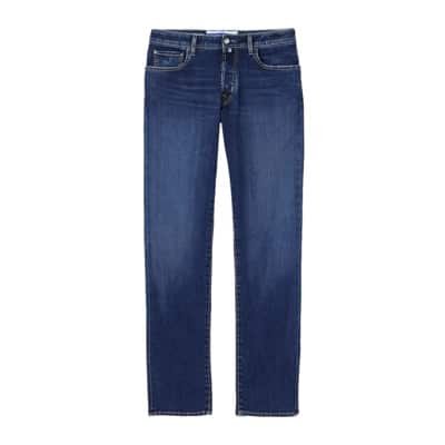 Blauwe Gestikte Denim Jeans Jacob Cohën , Blue , Heren