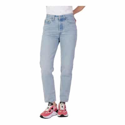 Blauwe Gestreepte Dames Jeans Levi's , Blue , Dames