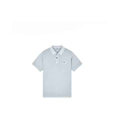 Blauwe Hemel Fissato Polo Stone Island , Blue , Heren