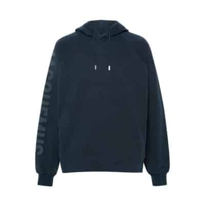 Blauwe Katoenen Sweatshirt met Trekkoord Capuchon Jacquemus , Blue , Heren