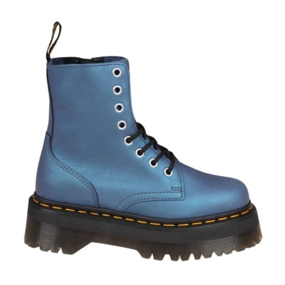 Blauwe Leren Platform Jadon Schoenen Dr. Martens , Blue , Dames