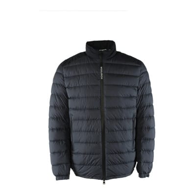 Blauwe Polyester Jas voor Heren Woolrich , Blue , Heren