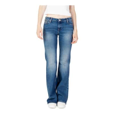 Blauwe Rits en Knoopsluiting Dames Jeans Tommy Jeans , Blue , Dames