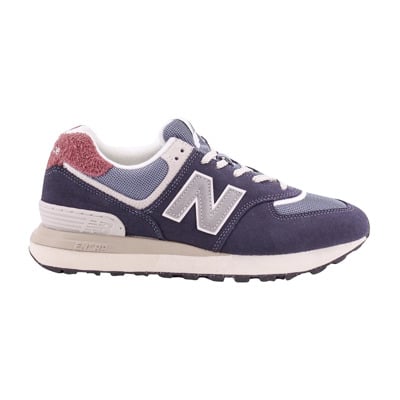 Blauwe Suède en Mesh Sneakers voor Heren New Balance , Blue , Heren