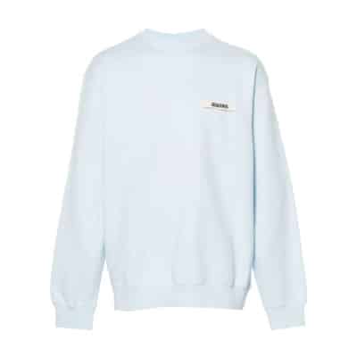 Blauwe Trui met Logo Appliqué Jacquemus , Blue , Heren