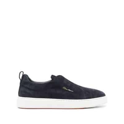 Blauwe Victor Sneakers Santoni , Blue , Heren