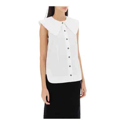 Blouses Ganni , White , Dames