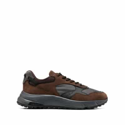 Bruine Hyperlight Panelled Lage Sneakers Hogan , Brown , Heren