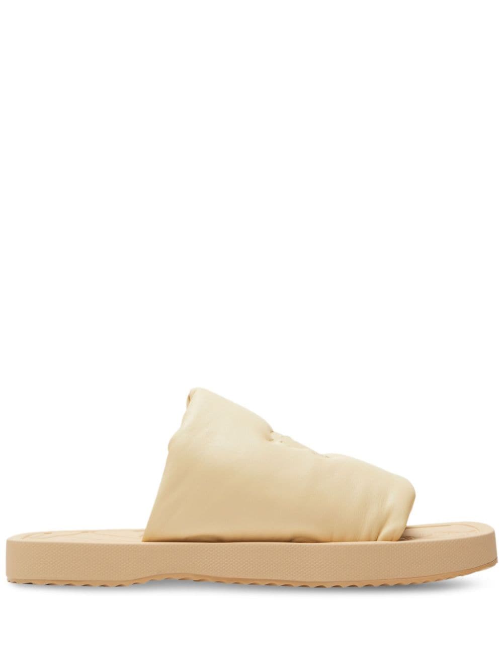 Burberry EKD Slab leren slippers - Beige