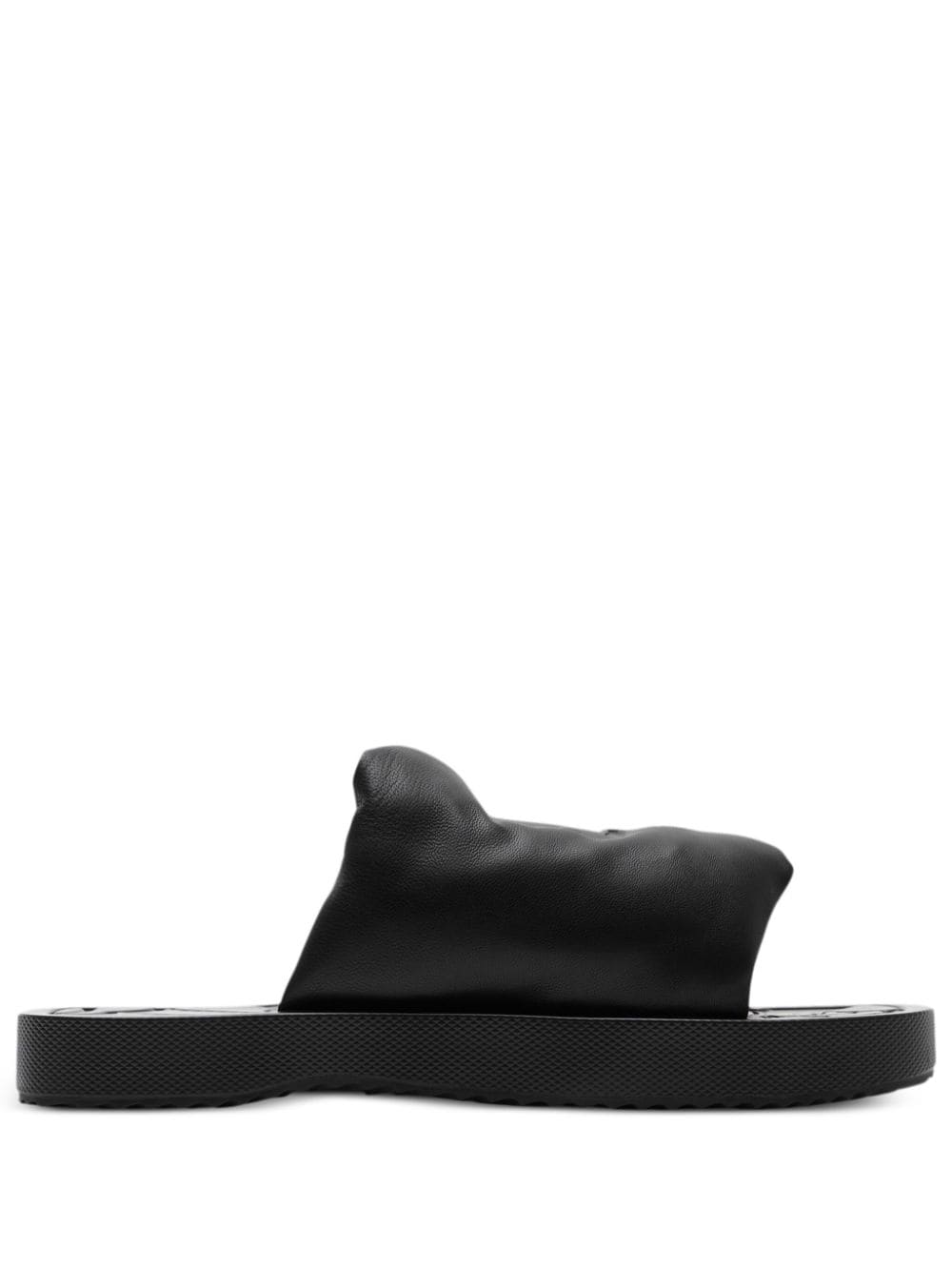 Burberry EKD Slab leren slippers - Zwart