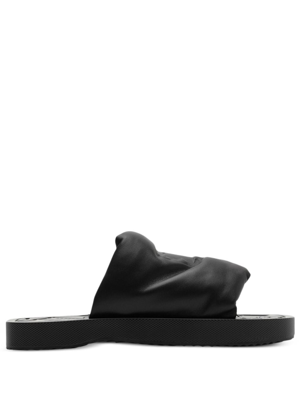 Burberry EKD Slab leren slippers - Zwart