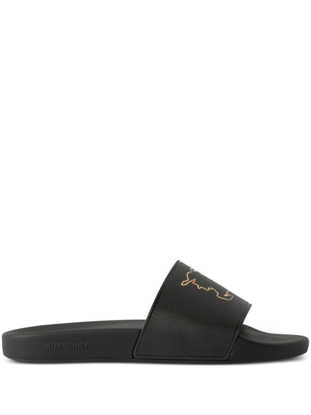 Burberry EKD slippers met patroon - Zwart