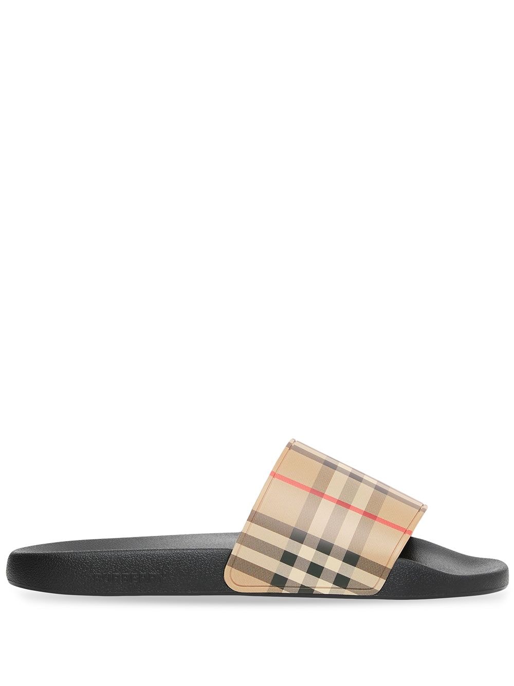 Burberry Geruite slippers - Beige