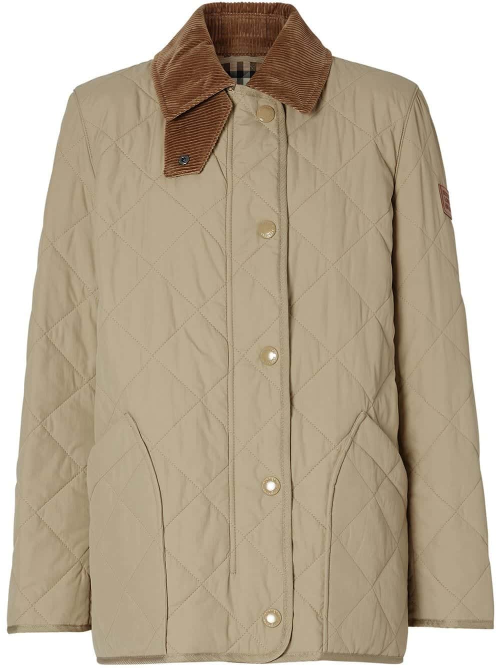 Burberry Jas met diamantvormige voering - Beige