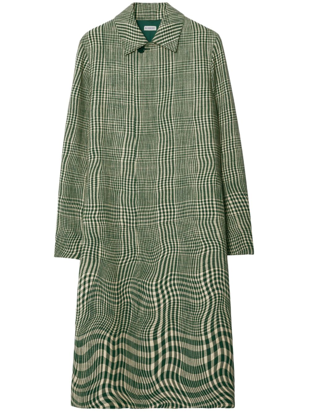 Burberry Jas met pied-de-poule print - Groen