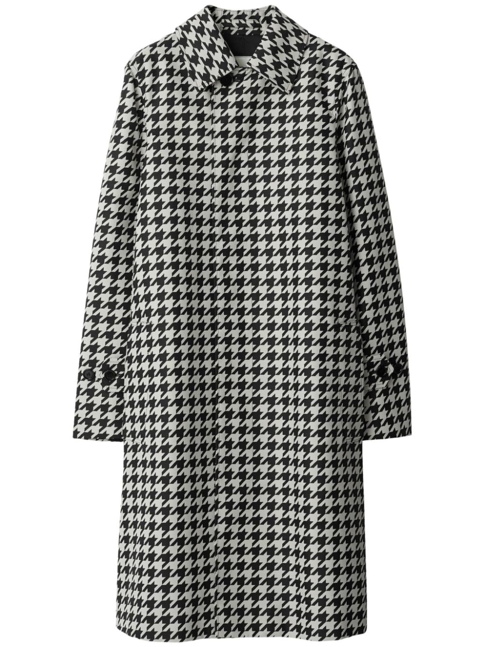 Burberry Jas met pied-de-poule print - Zwart