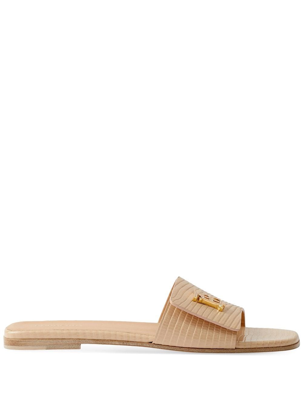 Burberry Leren slippers - Beige