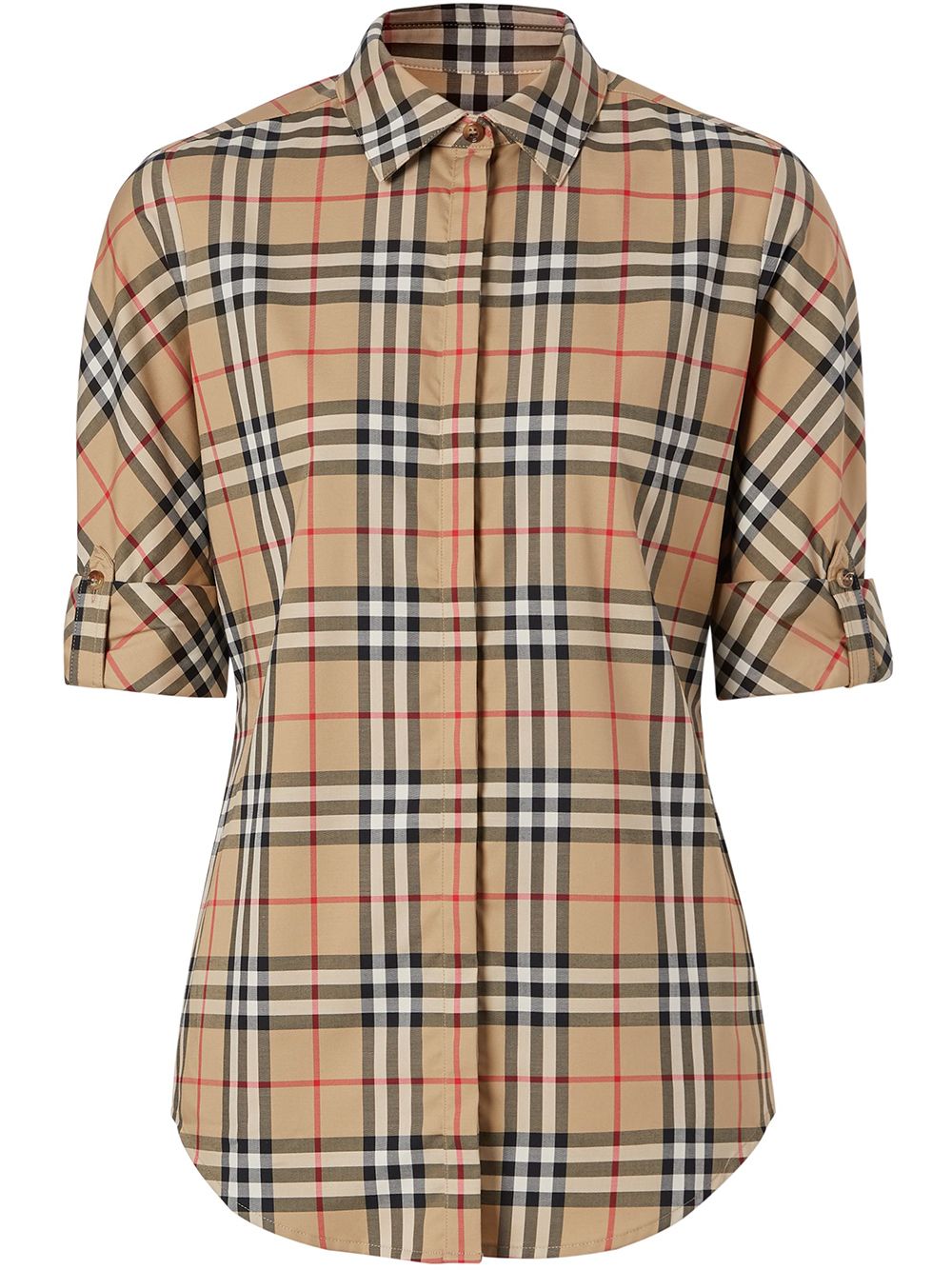 Burberry Shirt met vintage ruit - Bruin