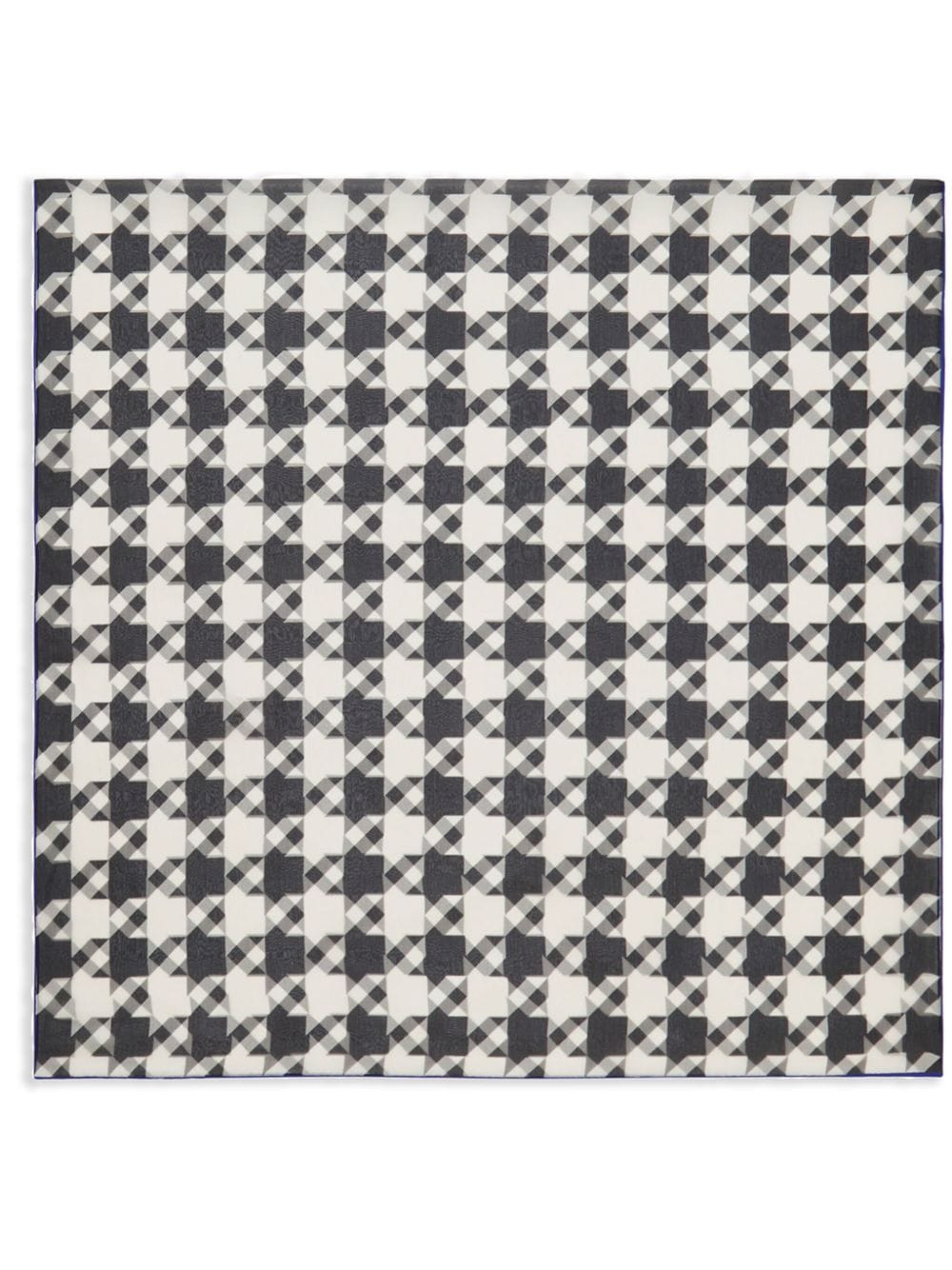 Burberry Sjaal met pied-de-poule print - Zwart