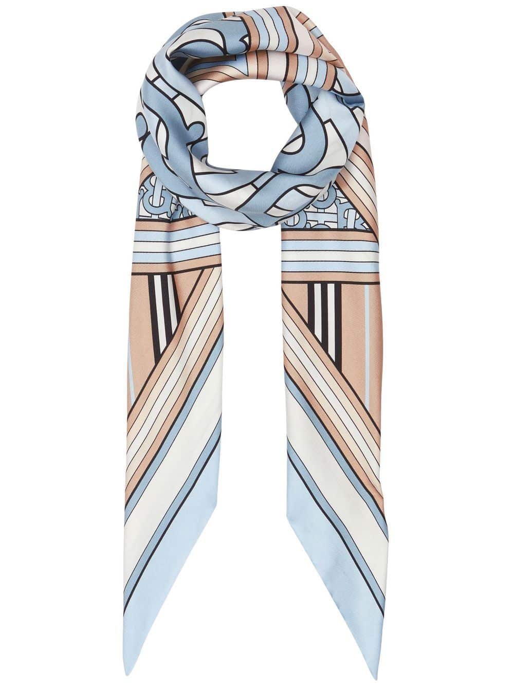 Burberry Sjaal met print - Blauw