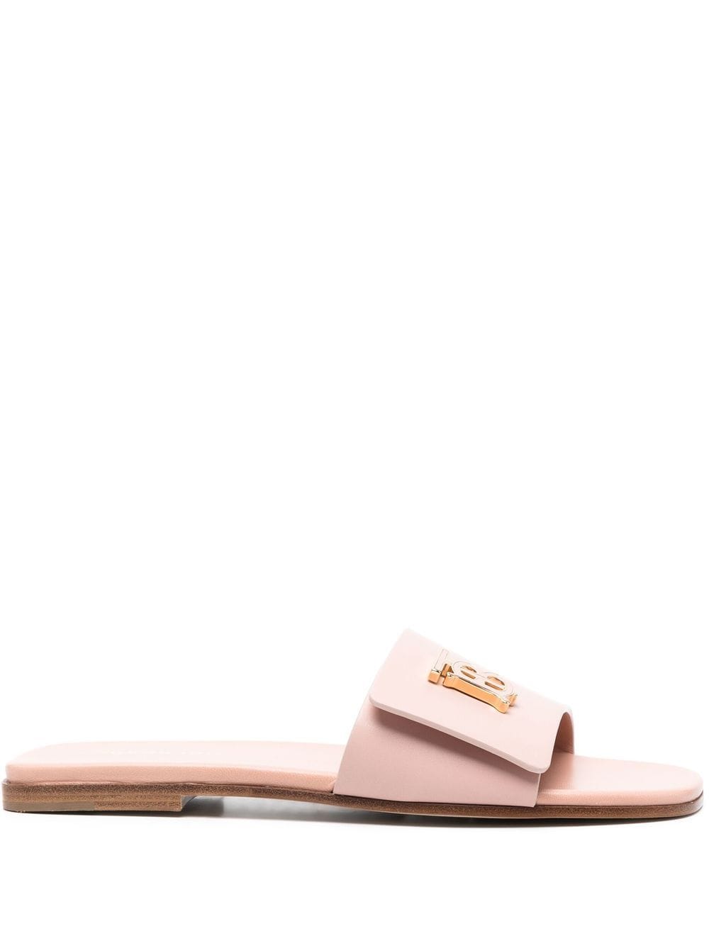 Burberry Slippers met logoplakkaat - Roze