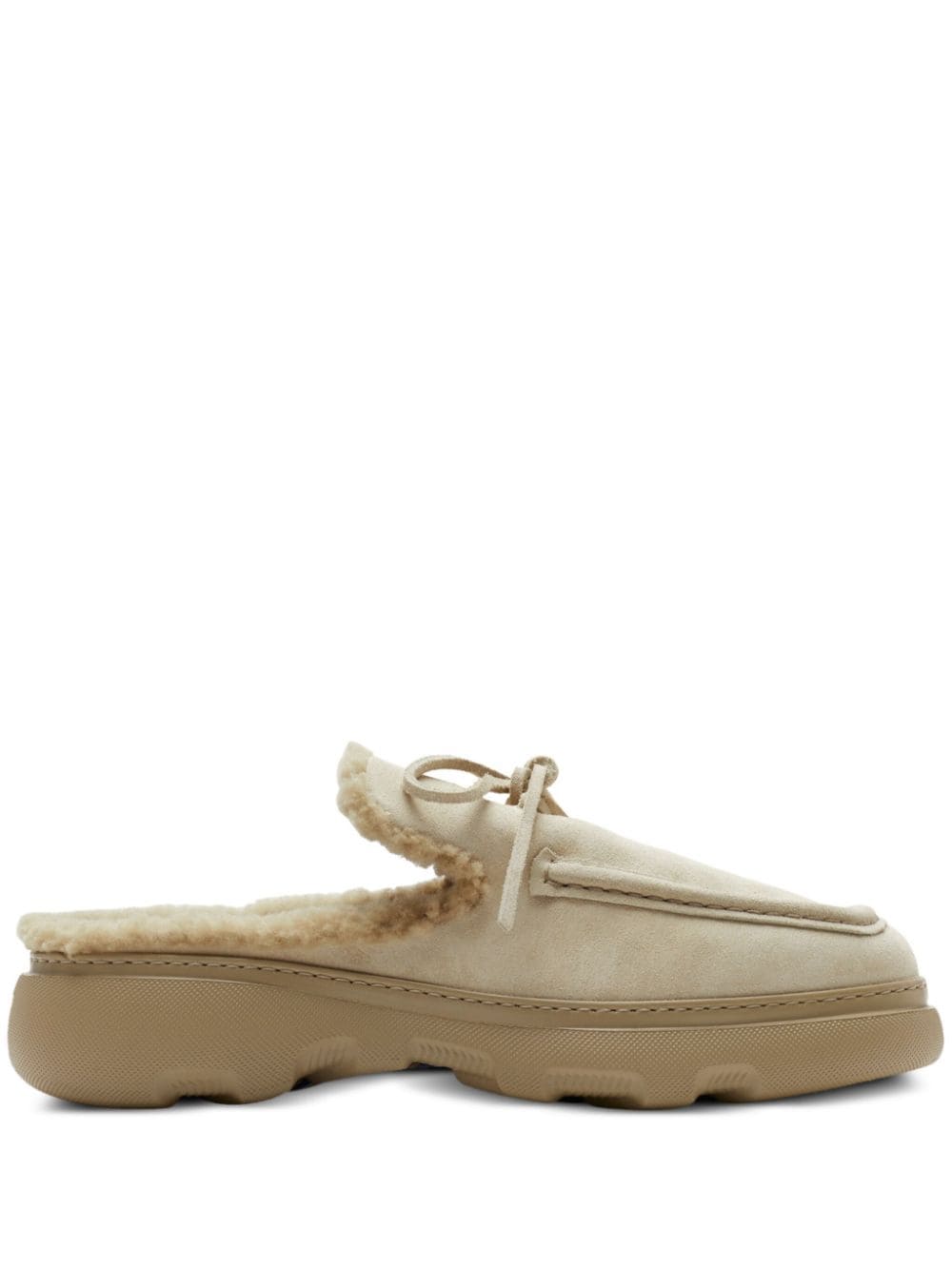 Burberry Slippers met vierkante neus - Beige