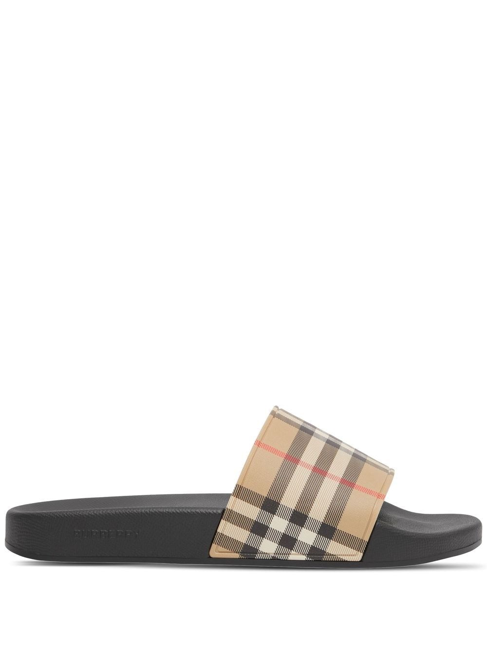 Burberry Slippers met vintage ruit - Beige