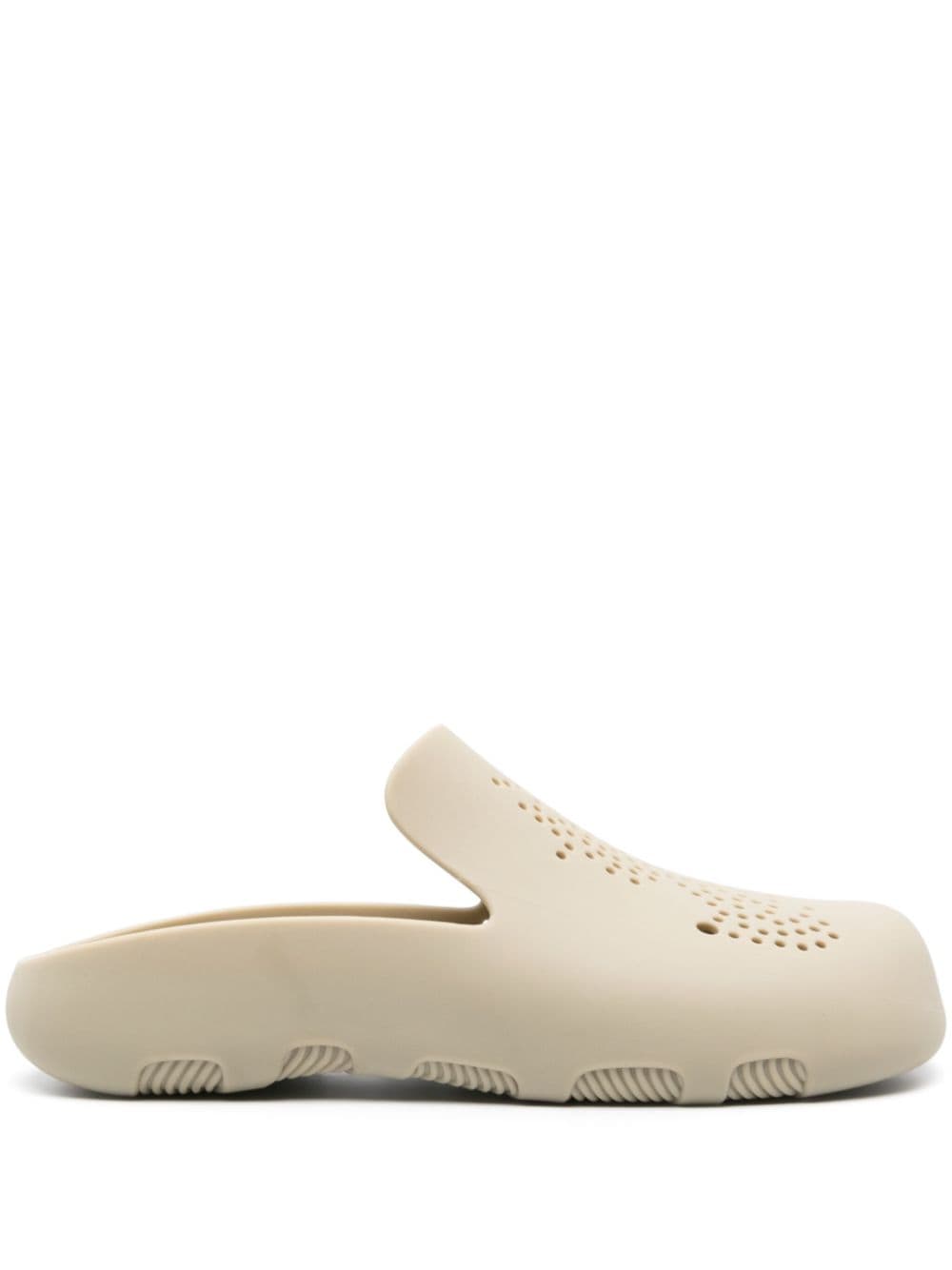 Burberry Stingray perforated clogs - Beige