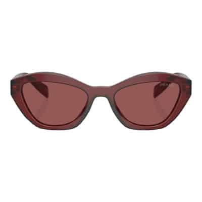 Burgundy Cat-Eye Zonnebril Prada , Red , Dames