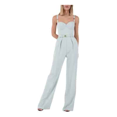 Bustier Top Jumpsuit met Riem Elisabetta Franchi , Green , Dames