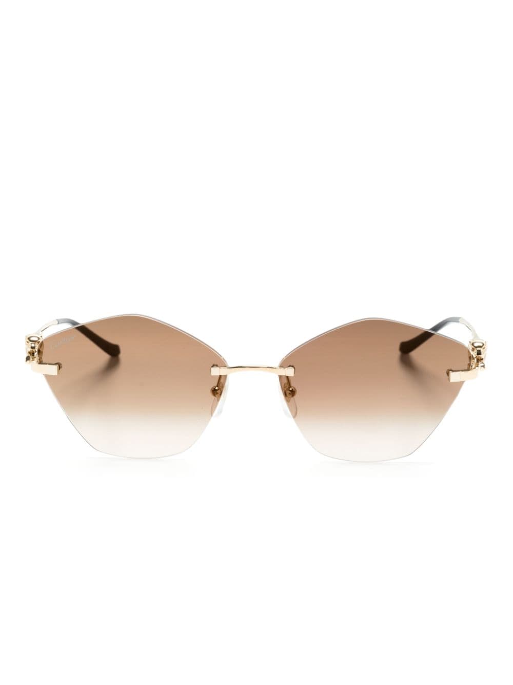 Cartier Eyewear Panthère de Cartier zonnebril met vierkant montuur - Goud