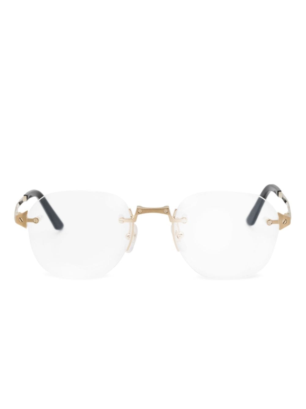 Cartier Eyewear Santos bril met wayfarer montuur - Goud