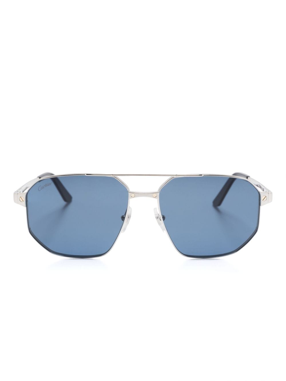 Cartier Eyewear Santos de Cartier zonnebril met geometrisch montuur - Zilver