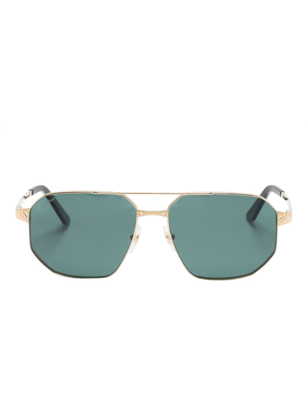 Cartier Eyewear Santos de Cartier zonnebril met piloten montuur - Goud